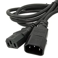 Шнур ПВС-АП 3*0,75 C13С14, черный, 1,8 м — ООО "Электрическая мануфактура"