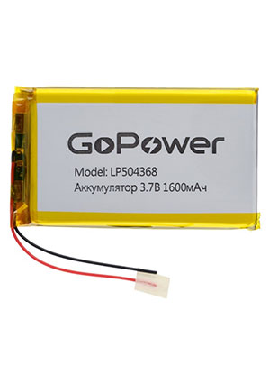 LP504368 PK1 3.7V 1600mAh с/з (1/10)