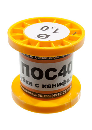 Припой ПОС40 ТР 1.0мм катушка  50г