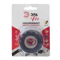 Изолента PRO PROSS25 силиконовая самослипающаяся 25 мм х 3 м черная Б0052254 — Эра