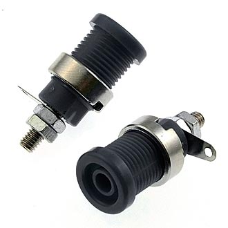 Z012 4mm panel jack BLACK