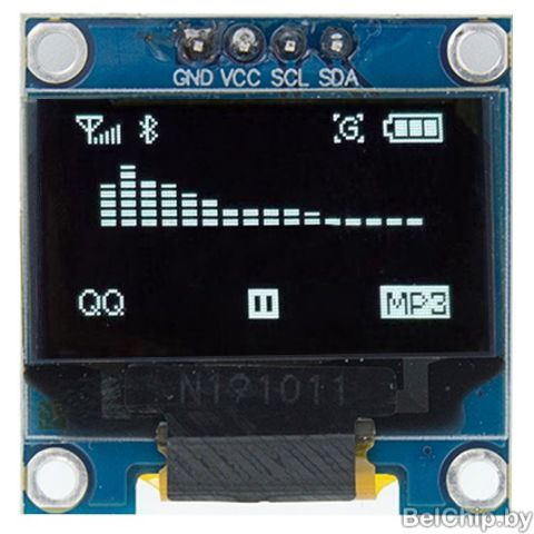OLED-0.96-4IIC-W / белый, 3.3V-5V, SSD1306