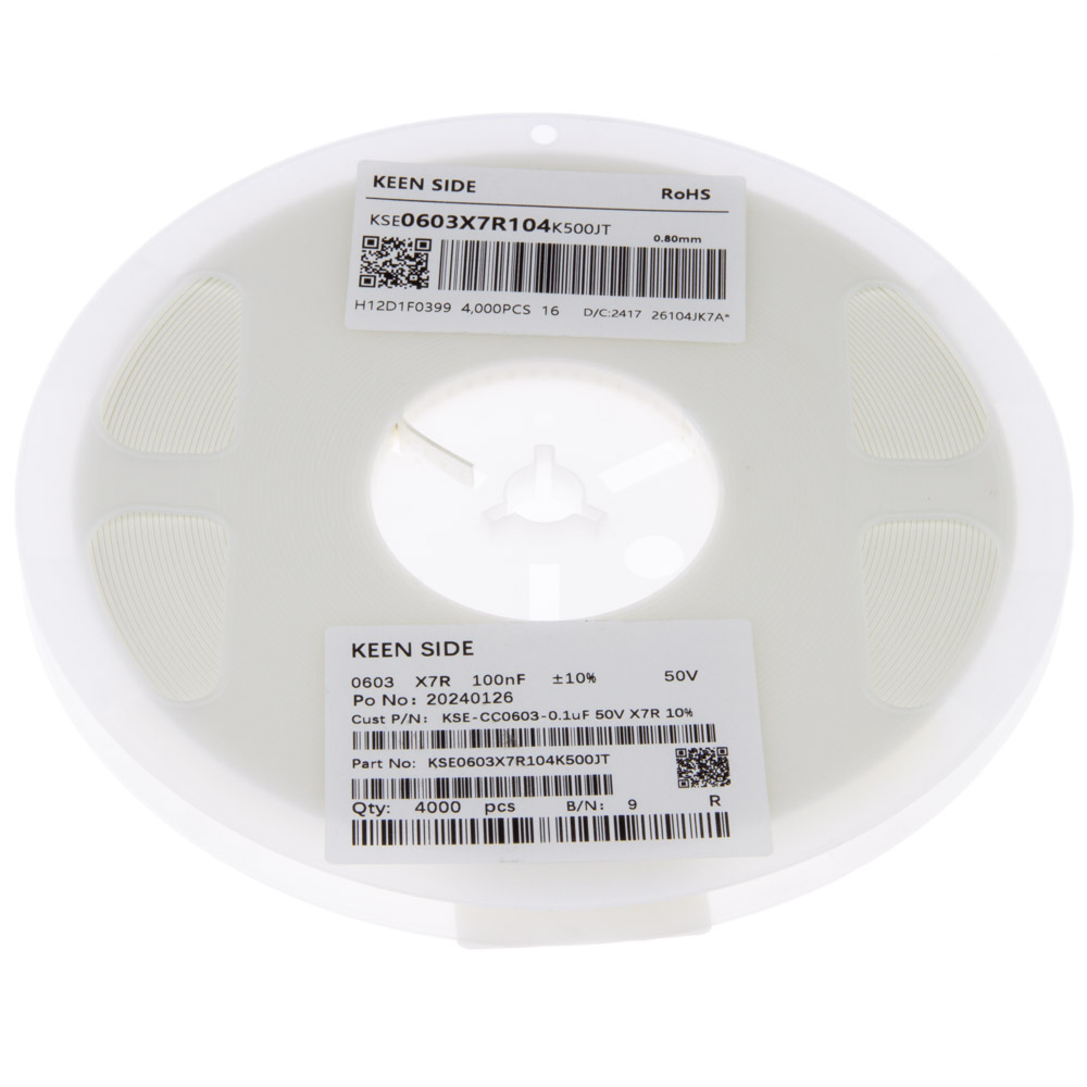 KSE-CC0603-0.1uF 50V X7R 10%