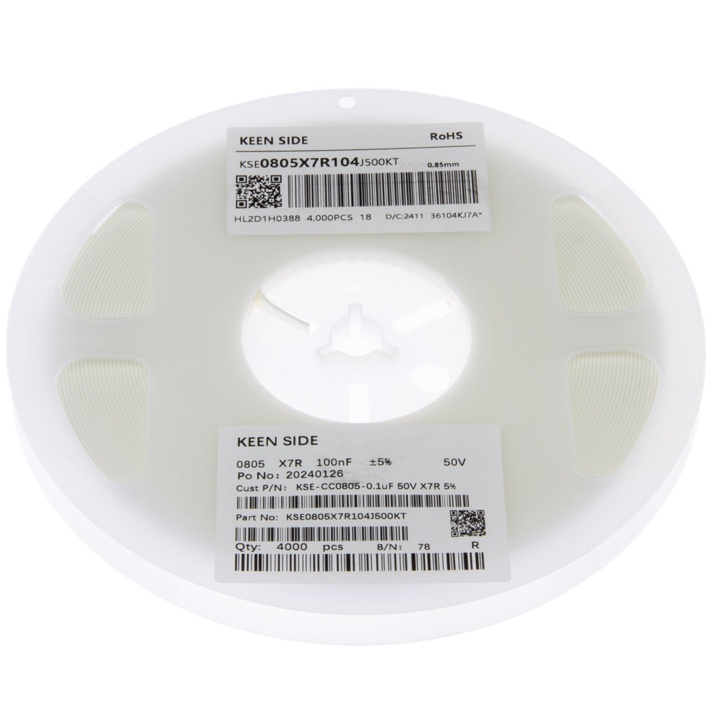 KSE-CC0805-0.1uF 50V X7R 5%