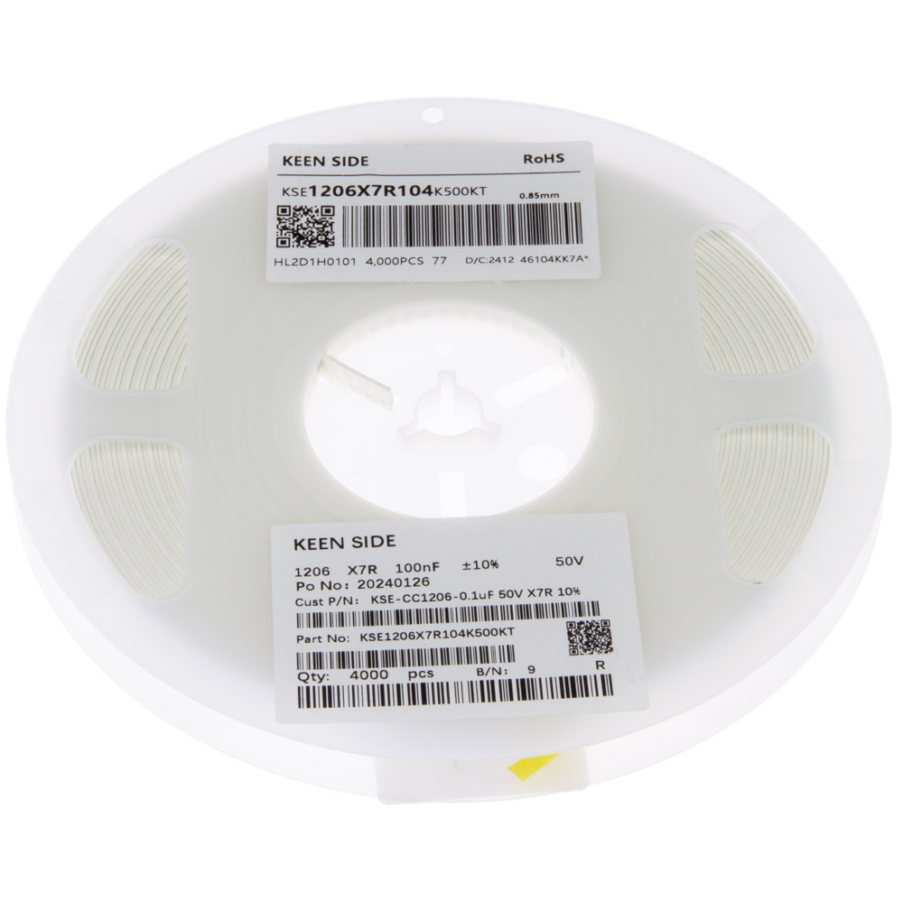 KSE-CC1206-0.1uF 50V X7R 10%