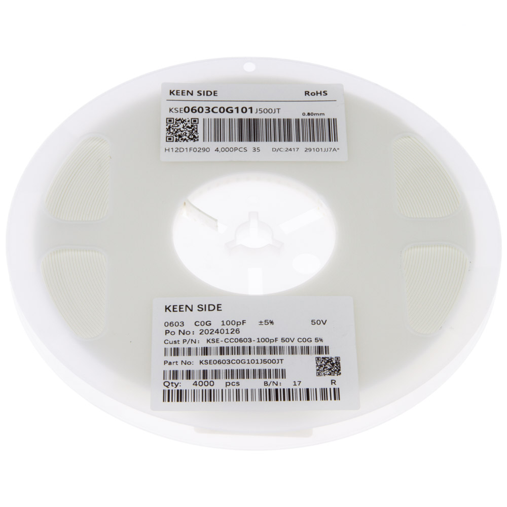 KSE-CC0603-100pF 50V C0G 5%