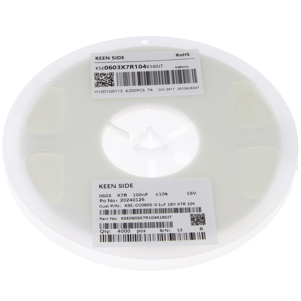 KSE-CC0603-0.1uF 16V X7R 10%