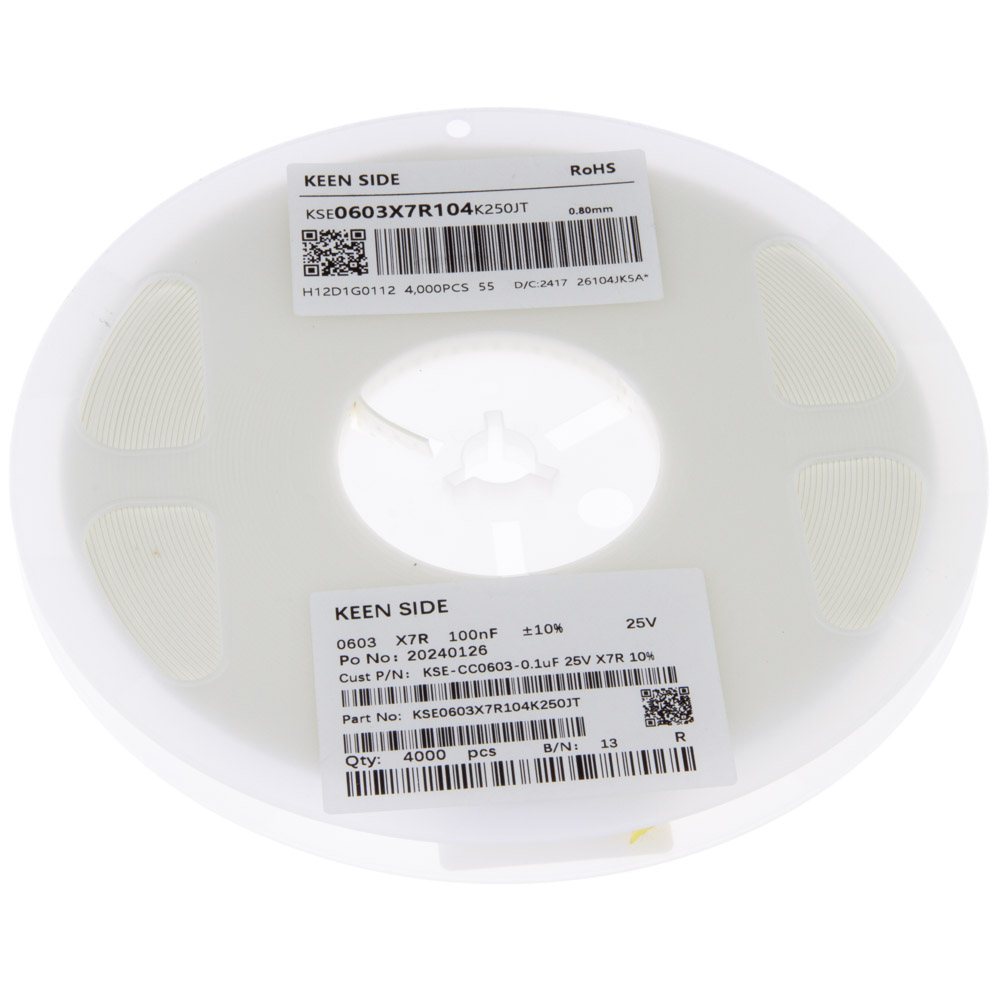 KSE-CC0603-0.1uF 25V X7R 10%
