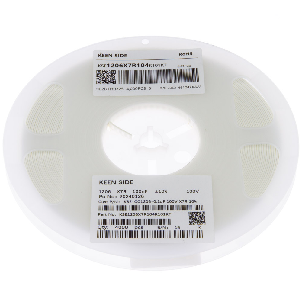 KSE-CC1206-0.1uF 100V X7R 10%