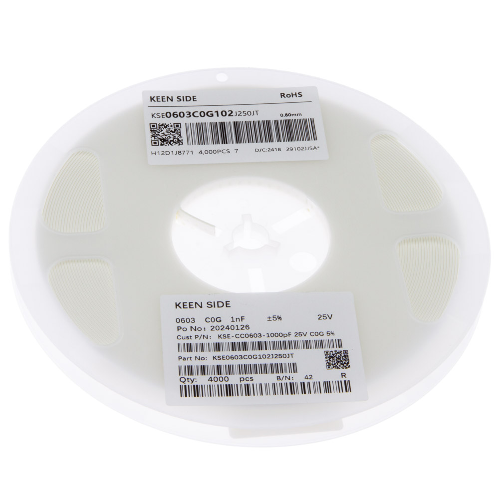 KSE-CC0603-1000pF 25V C0G 5%