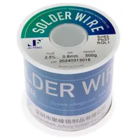 Sn63Pb37 flux ROL1 2.5% 0.8mm 500g reel — Jufeng
