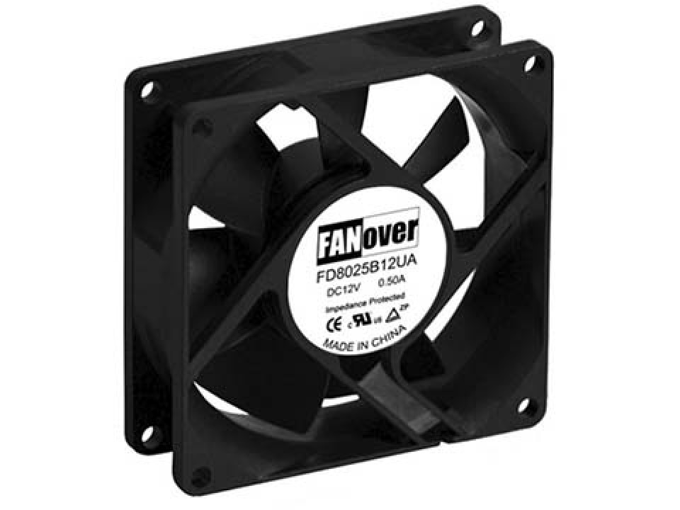 вентилятор 80х80х25мм 24В FD8025S24H2 DC (скольжения) FANOVER (арт. 196570)