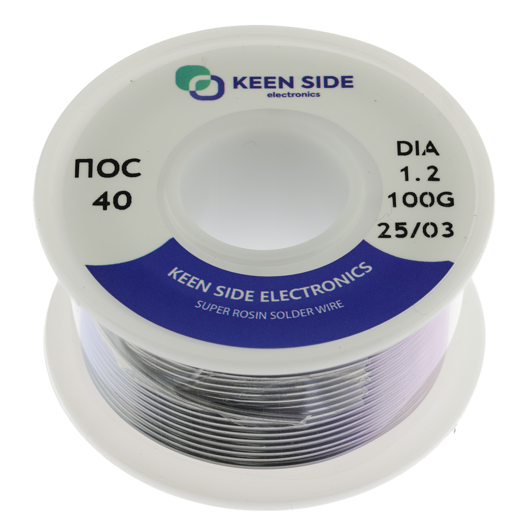 Припой Sn40/Pb60-d1.2-100g ПОС 40