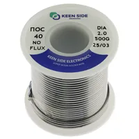 Припой Sn40/Pb60-d2.0-500g ПОС 40 — KEEN SIDE