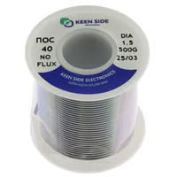 Припой Sn40/Pb60-d1.5-500g ПОС 40 — KEEN SIDE