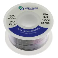 Припой Sn60/Pb40-d0.5-100g ПОС 60/61 — KEEN SIDE
