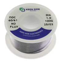 Припой Sn60/Pb40-d1.0-100g ПОС 60/61 — KEEN SIDE