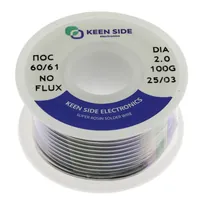 Припой Sn60/Pb40-d2.0-100g ПОС 60/61 — KEEN SIDE