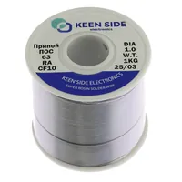 Припой Sn63/Pb37-d1.0-1000g flux RA KS10 ПОС 63 — KEEN SIDE