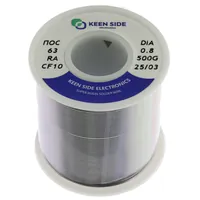 Припой Sn63/Pb37-d0.8-500g flux RA KS10 ПОС 63 — KEEN SIDE