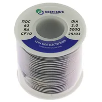 Припой Sn63/Pb37-d2.0-500g flux RA KS10 ПОС 63 — KEEN SIDE
