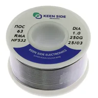 Припой Sn63/Pb37-d1.0-250g flux RMA KS532 ПОС 63 — KEEN SIDE