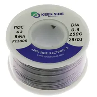 Припой Sn63/Pb37-d0.5-250g flux RMA KS5005 ПОС 63 — KEEN SIDE