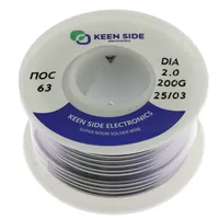 Припой Sn63/Pb37-d2.0-200g flux ПОС 63 — KEEN SIDE