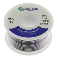 Припой Sn63/Pb37-d2.0-100g flux ПОС 63 — KEEN SIDE