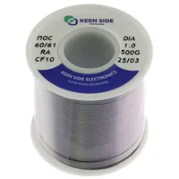 Припой Sn60/Pb40-d1.0-500g flux RA KS10 ПОС 60/61 — KEEN SIDE