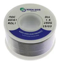 Припой Sn60/Pb40-d1.5-250g flux ROL1 ПОС 60/61 — KEEN SIDE