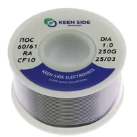 Припой Sn60/Pb40-d1.0-250g flux RA KS10 ПОС 60/61 — KEEN SIDE
