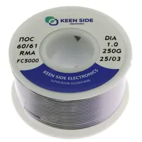 Припой Sn60/Pb40-d1.0-250g flux RMA KS5000 ПОС 60/61 — KEEN SIDE
