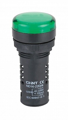 Индикатор ND16-22DS/2 AC/DC 24В зел. CHINT 592940