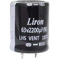 2200 UF 63V 105*C 22*35 Liron — Liron