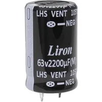 2200 UF 63V 105*C 25*30 Liron — Liron