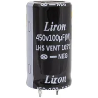 100 UF 450V 105*C 22*40 Liron — Liron