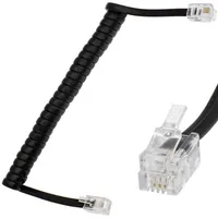 Витой кабель RJ10 (4P4C) 1м черный — RUICHI