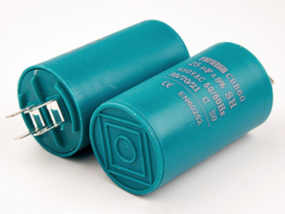 25мкф 450VAC 5% (40Х70) CBB60-A КЛЕММЫ пусковой конденсатор FARATON mini CBB60-A256J450V0400 (арт. 292285)