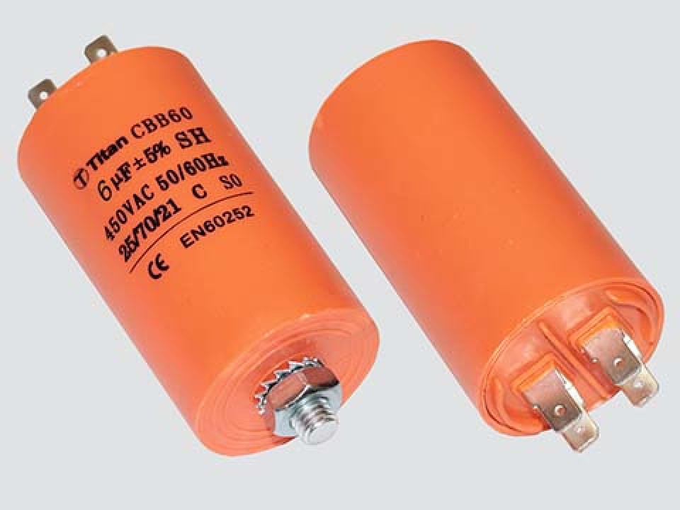 40мкф 450VAC 5% (50Х106) CBB60-E КЛЕММЫ+БОЛТ пусковой конденсатор TITAN CBB60-E406J450V0501 (арт. 106906)