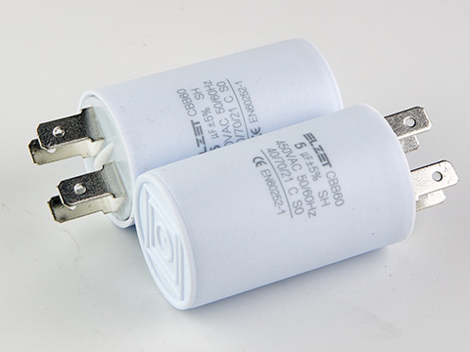 5мкф 450VAC 5% (30Х50) CBB60-A КЛЕММЫ пусковой конденсатор LZB60-AV45C005S030050 ELZET (арт. 329461)