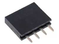 PBS-04 (DS1023-1x4S21) гнёзда в плату однорядные, шаг 2.54 мм, CONNFLY (арт. 122538) — CONNFLY