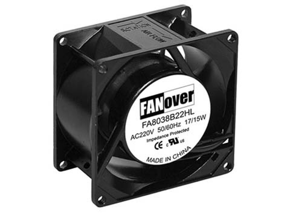 вентилятор 80х80х38мм 220В FA8038S22HT AC (скольжения) FANOVER (арт. 190902)