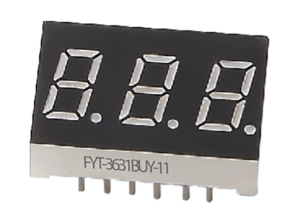 FYT-3631AD-11 3-х разрядный индикатор 9,2мм/красный, FORYARD (арт. 210993)