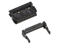 IDC-14F (DS1016-14MA2BB), Розетка 2.54мм на шлейф 14 pin с фиксатором кабеля CONNFLY (арт. 238579) — CONNFLY