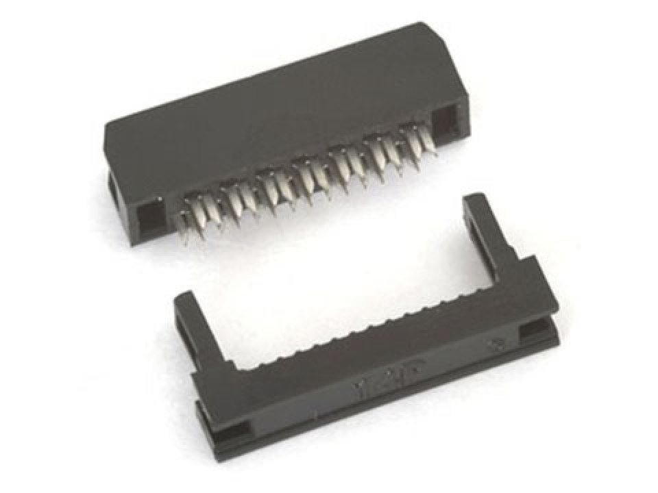 IDC2-14F (DS1017-14-N), Розетка 2.0мм на шлейф 14 pin без фиксатора кабеля CONNFLY (арт. 238580)