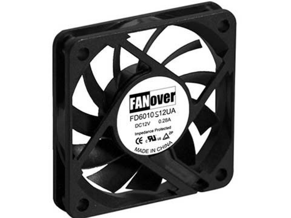 вентилятор 60х60х10мм 12В FD6010S12M2 DC (скольжения) FANOVER (арт. 327143)