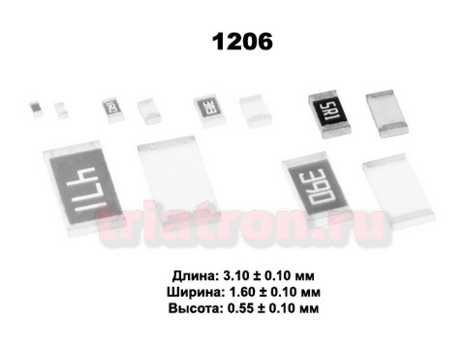 2,7ком 1% CR-06 1/4W (1206) Чип резистор CR-06FL7---2K7 (арт. 292573)