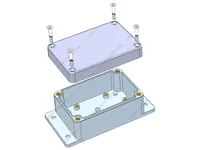 G205MF (11-123), 132x69x50мм, IP65, ABS пластик, беж, корпус, SANHE, фланцы (арт. 187982) — Sanhe Enclosure