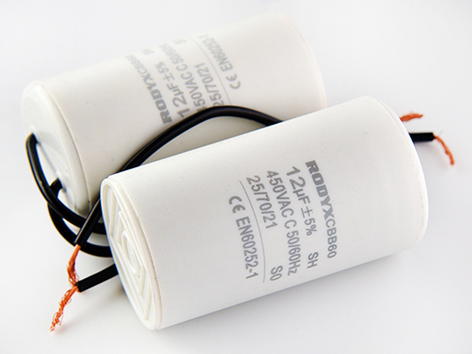 10мкф 450VAC 5% (35Х60) 50-60Hz CBB60-K гибк.выв. пусковой конденсатор RODYX (арт. 307275)